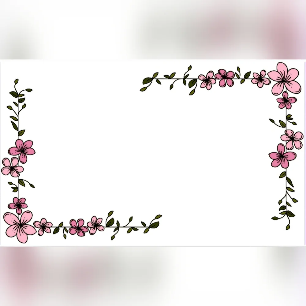 Hand Crafted Business Thank you Cards 50 pack Pink Florals